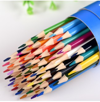 跳跳海豚三角木杆圆纸筒48色彩色铅笔(G-2631(48))