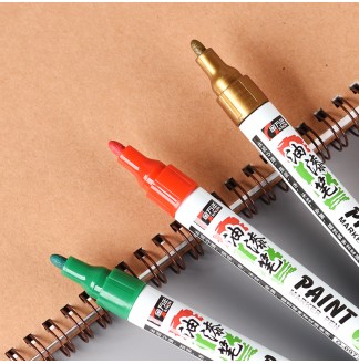 油性墨水大铝管可倒扣笔盖油漆笔(G-0973)