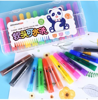 软头可水洗短杆熊猫24色水彩笔(G-05901)