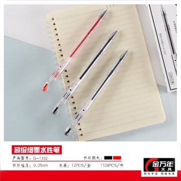 超极细0.25全针配RS06芯拔帽中性笔