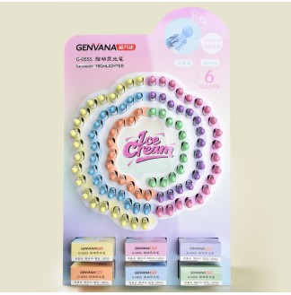 圆球按动可换芯荧光笔192支架装