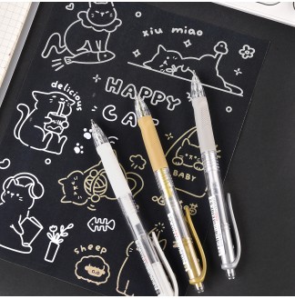 手绘高光1.0子弹配RS09按动中性笔