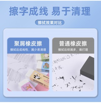聚屑不留痕擦干净动物图大橡皮擦